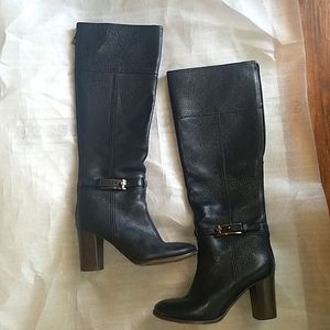Tory Burch black leather riding boots 7M